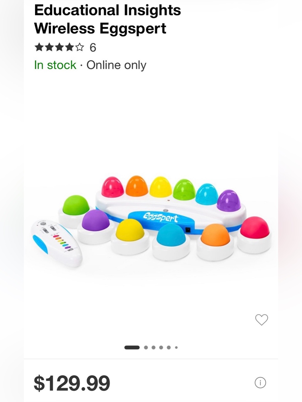 Educational Insights Wireless EggSpert Color Matching Toy - Multicolor